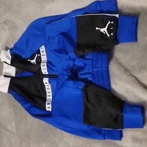 Air Jordan pullover set Blue White and Black size 2T full zip top
